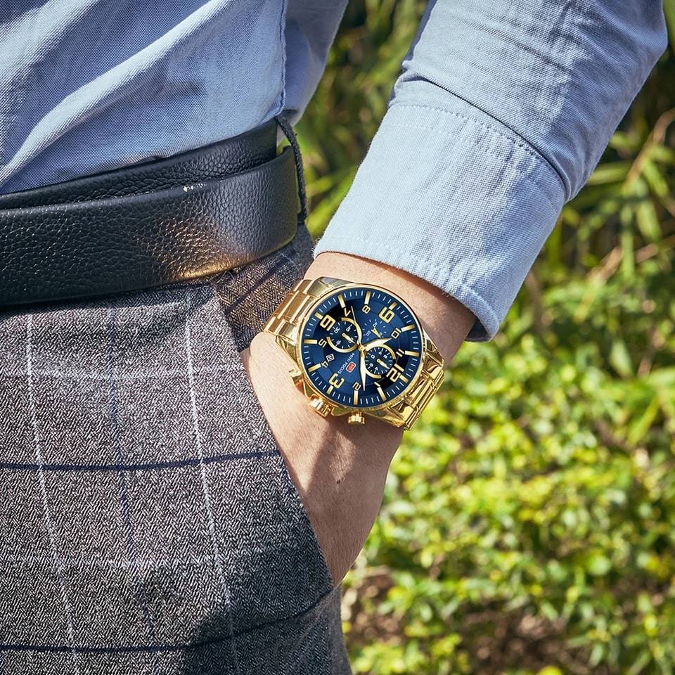 Reloj Minifocus MIN-26 Hombre Acero Dorado