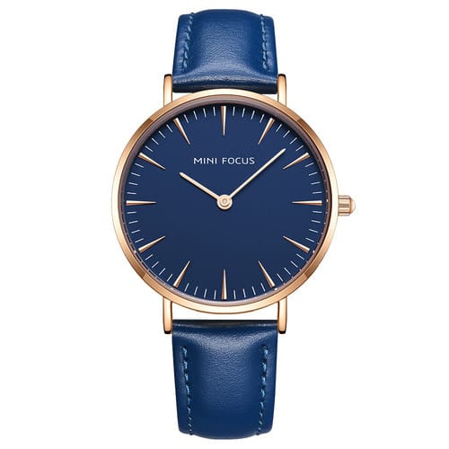 RELOJ MINIFOCUS CUERO AZUL MIN-M-23