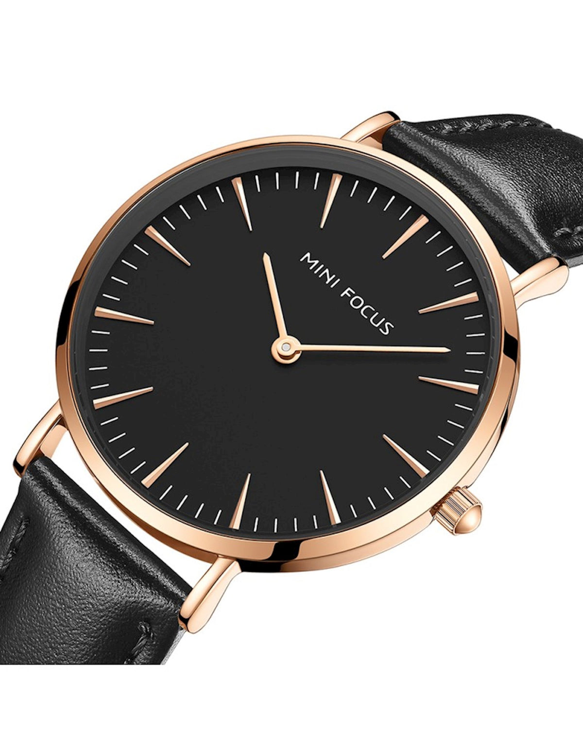 RELOJ MINIFOCUS CUERO NEGRO MIN-M-24