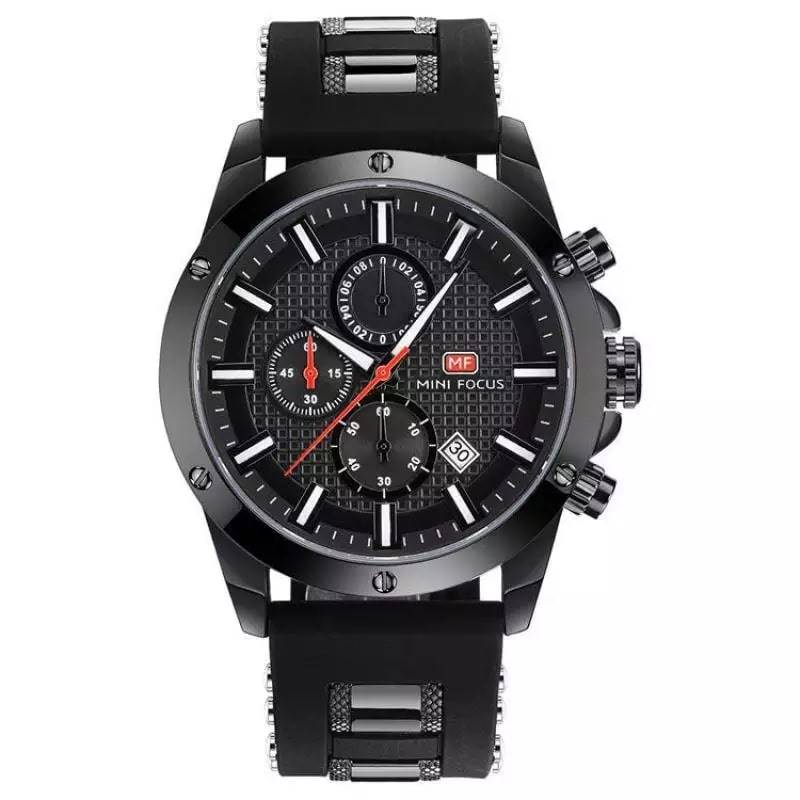 RELOJ MINIFOCUS SILICONA NEGRO MIN-8