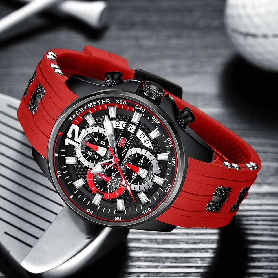 RELOJ MINIFOCUS SILICONA ROJO MIN-17