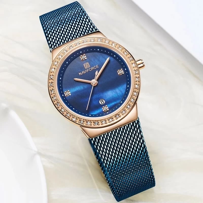 RELOJ NAVIFORCE AZUL CON ORO ROSA NAV-M-4