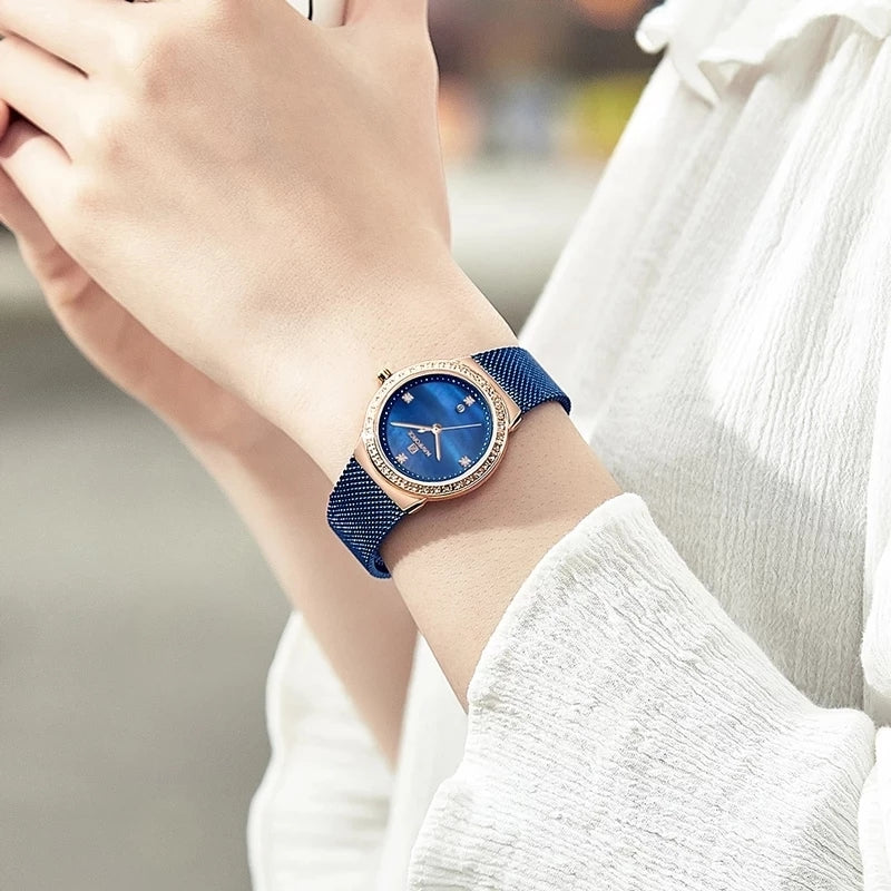 RELOJ NAVIFORCE AZUL CON ORO ROSA NAV-M-4