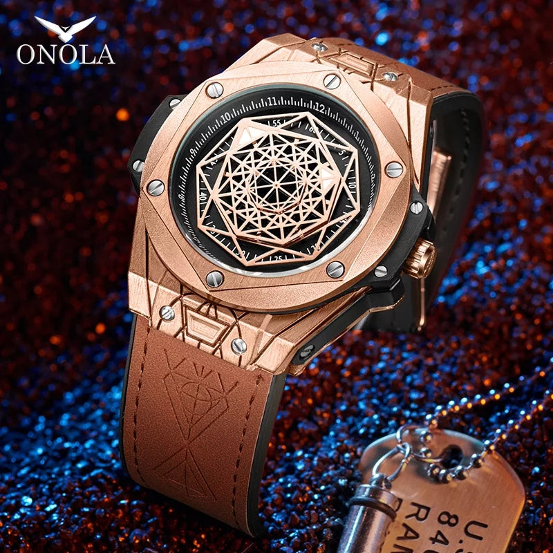 RELOJ ONOLA CUERO ESTRELLA ROSE ONO-17