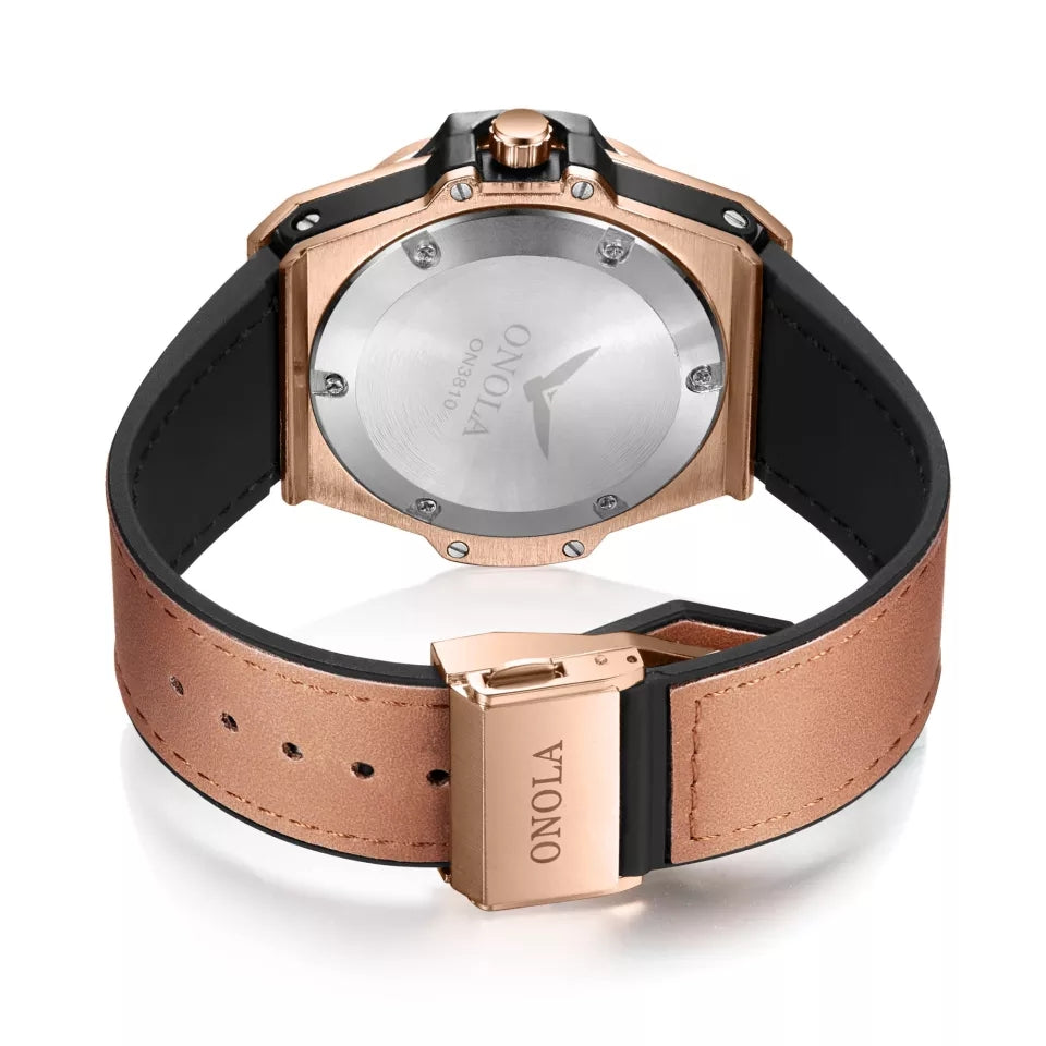 RELOJ ONOLA CUERO ESTRELLA ROSE ONO-17