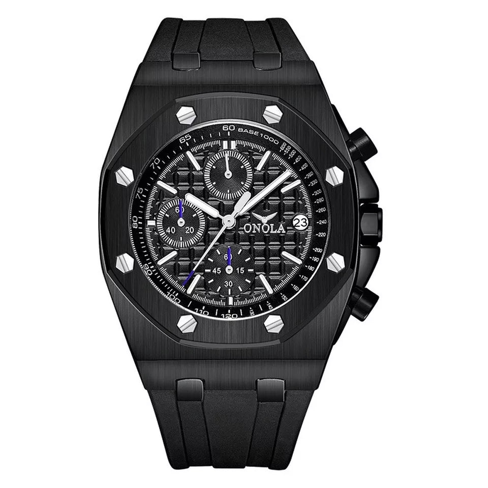 RELOJ ONOLA SILICONA NEGRO ONO-7