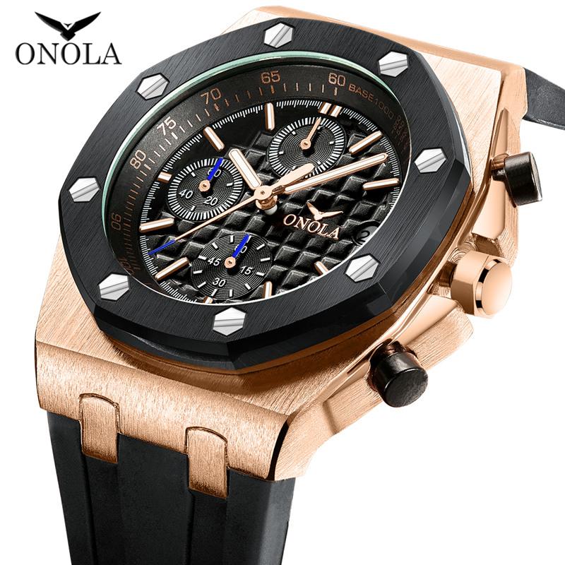 RELOJ ONOLA SILICONA N-ORO ROSA ONO-6