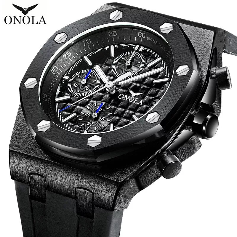 RELOJ ONOLA SILICONA NEGRO ONO-7