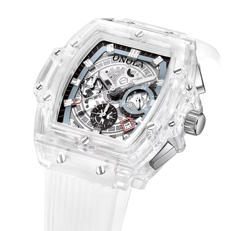 RELOJ ONOLA BLANCO TRANSPARENTE ONO-10