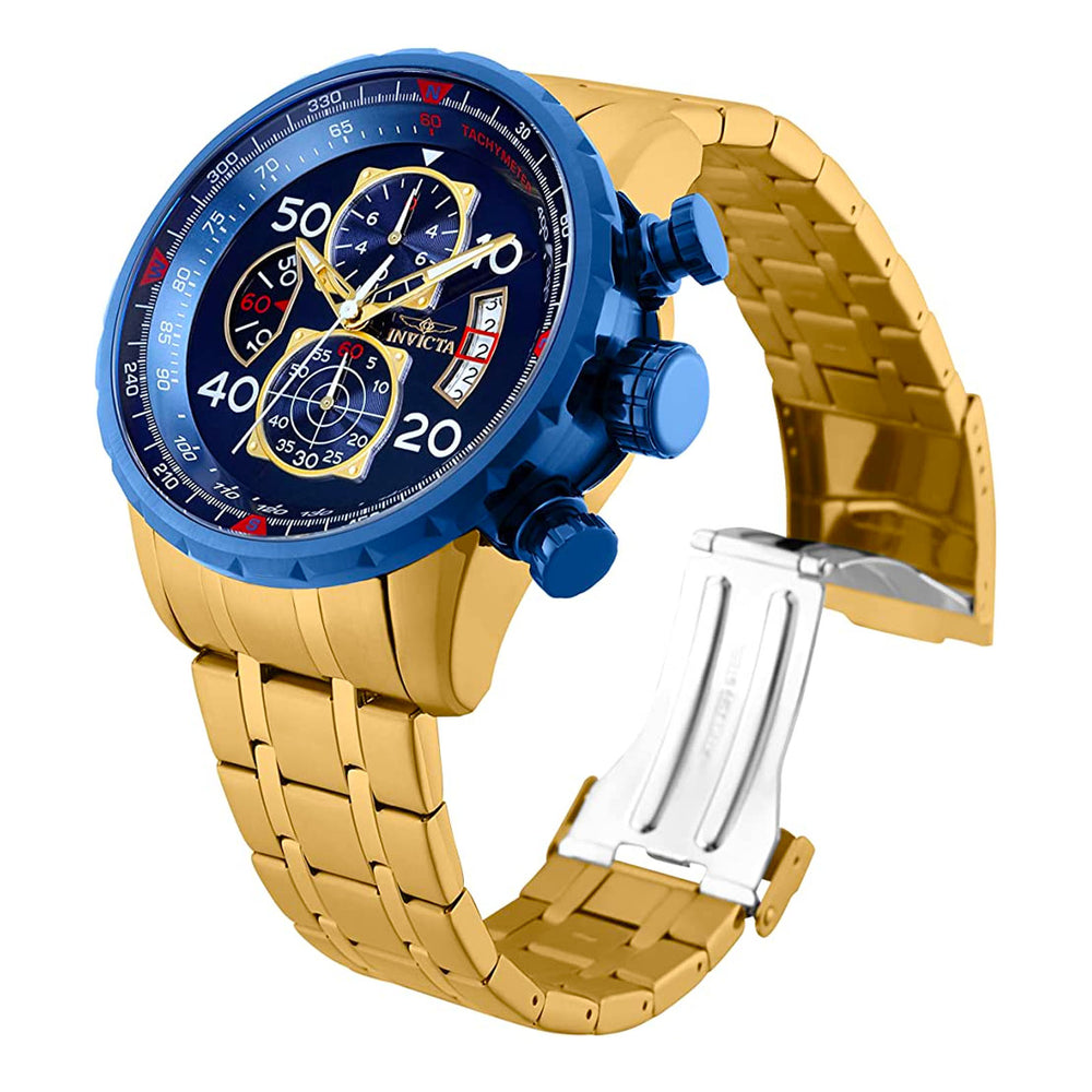 Reloj Invicta Aviator 19173 Hombre Acero Dorado