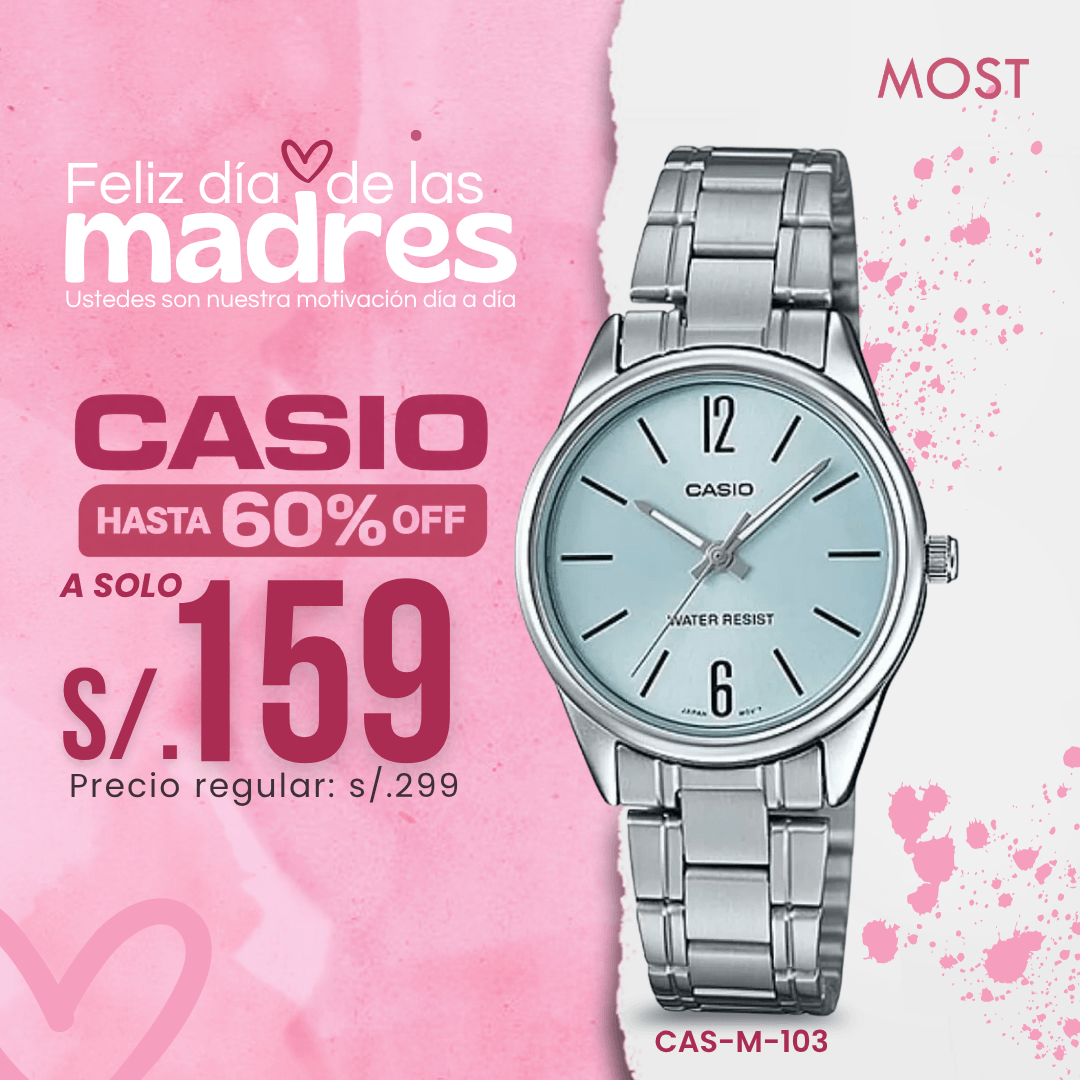 Reloj Casio LTP-V005D-2BU Mujer Acero Plateado