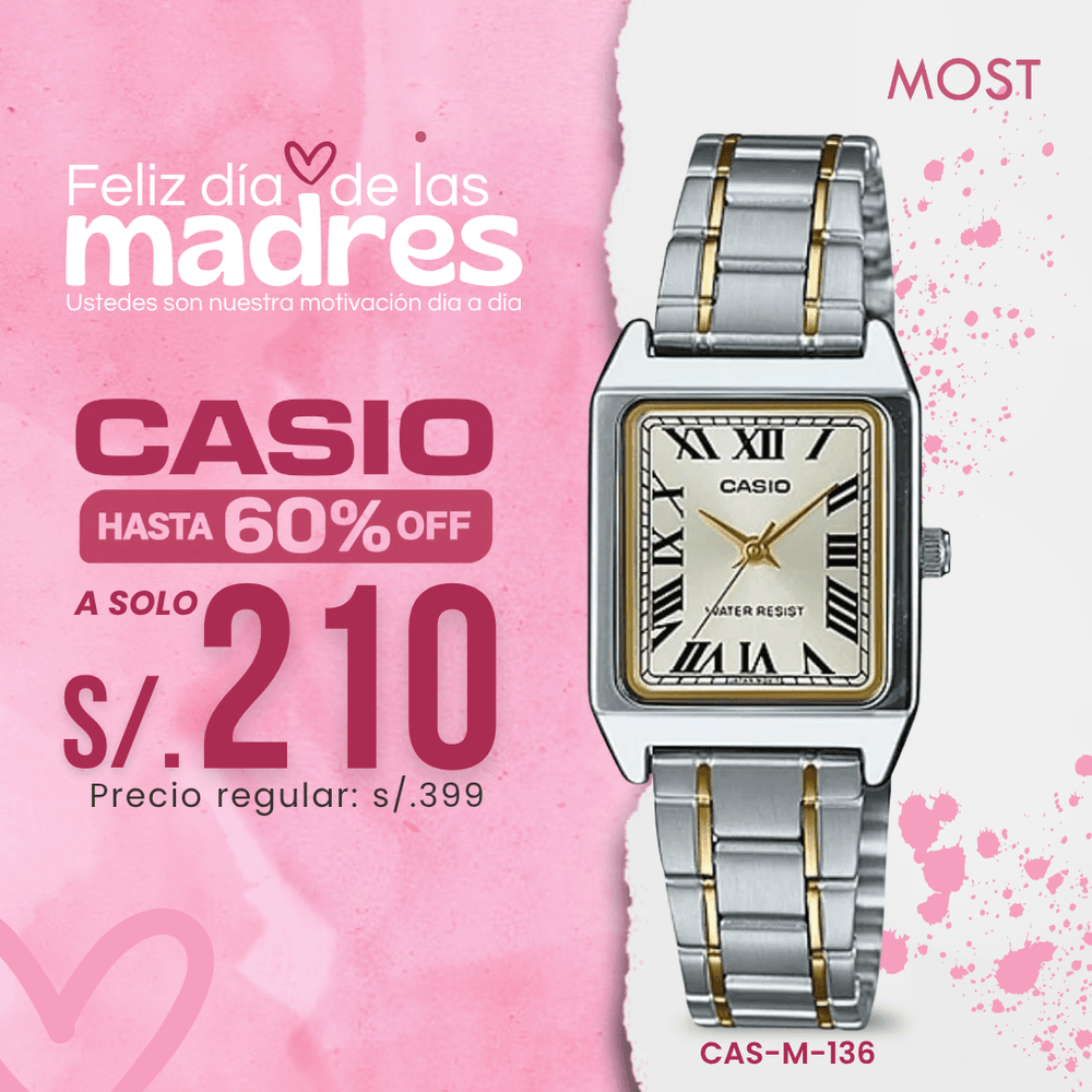 Reloj Casio LTP-V007SG-9B Mujer Acero Plateado