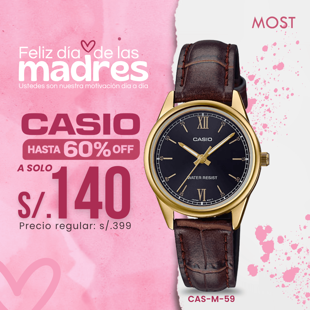 Reloj Casio LTP-V005GL-1B2 Mujer Cuero Marrón
