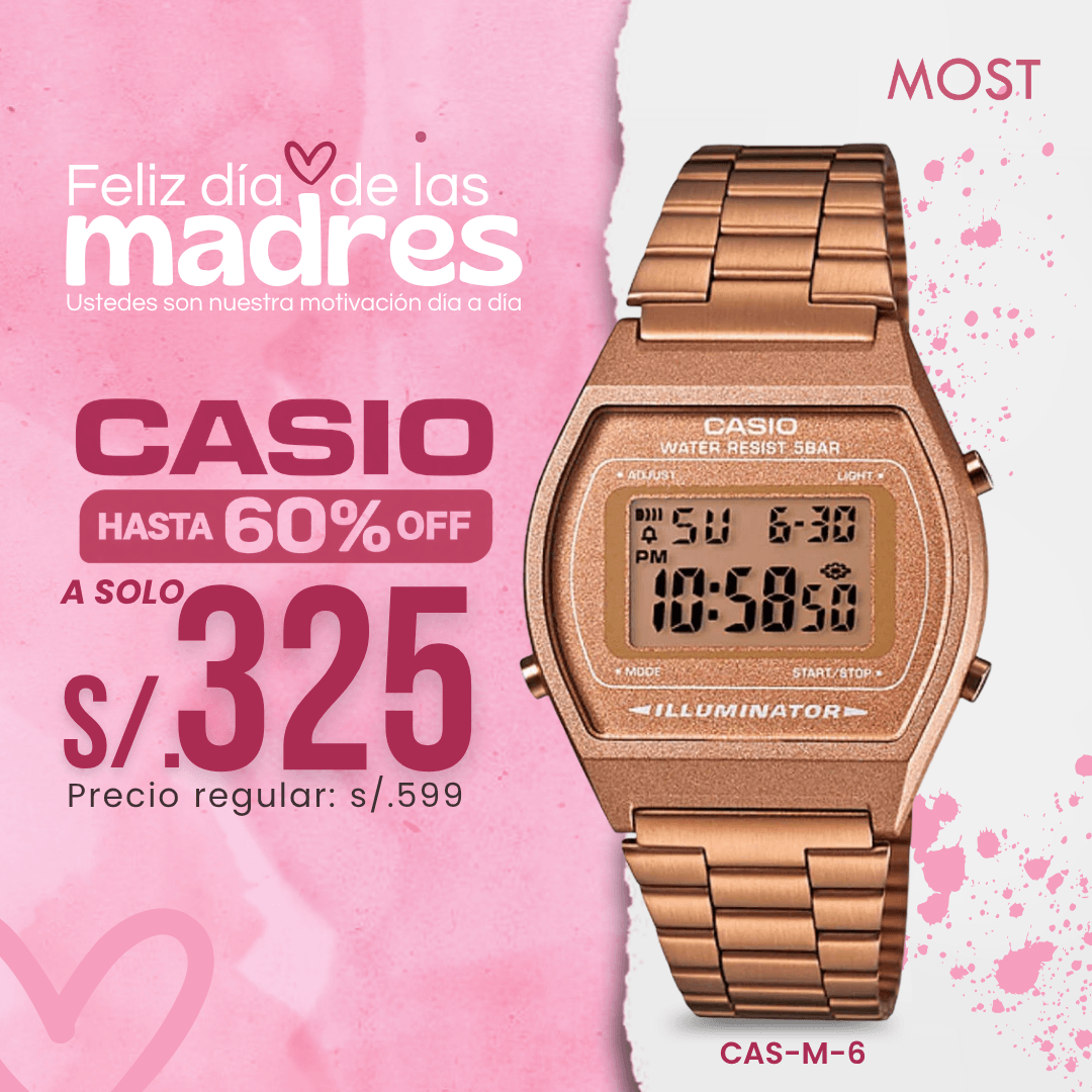 Reloj Casio B640WC-5AD Mujer Acero Oro Rosa