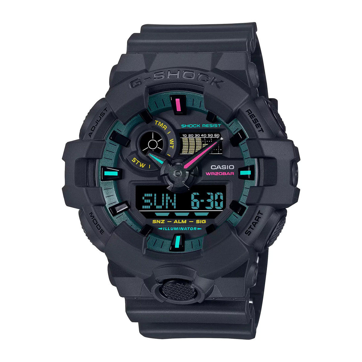 RELOJ G-SHOCK NEGRO GA-700MF-1A G-SK-183