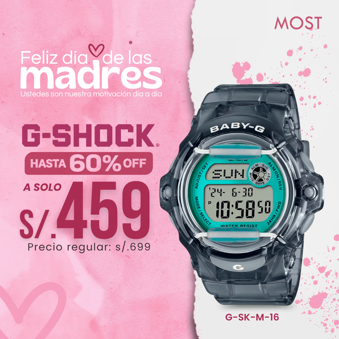 Reloj Baby-G BD-169 R-8BDR Mujer Resina Gris