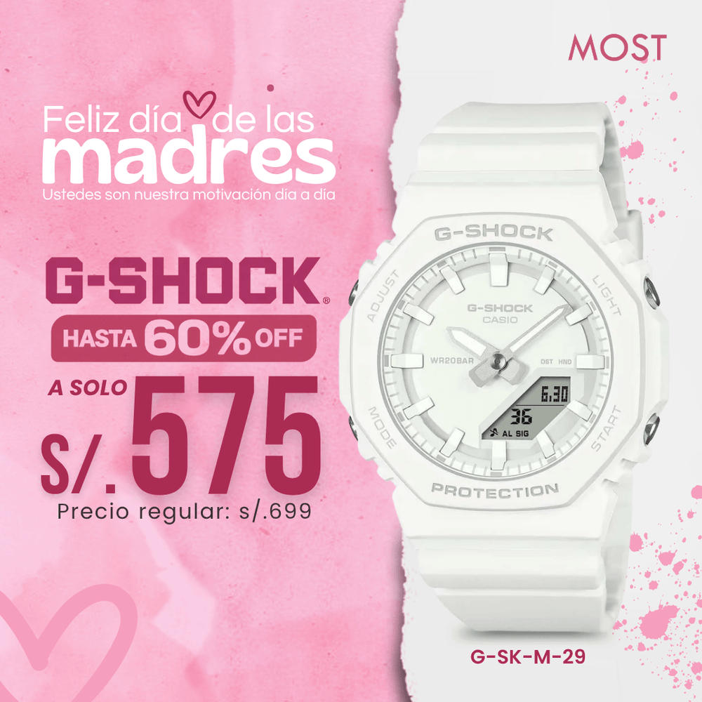 Reloj G-Shock GMA-P2100-7A Mujer Resina Blanco