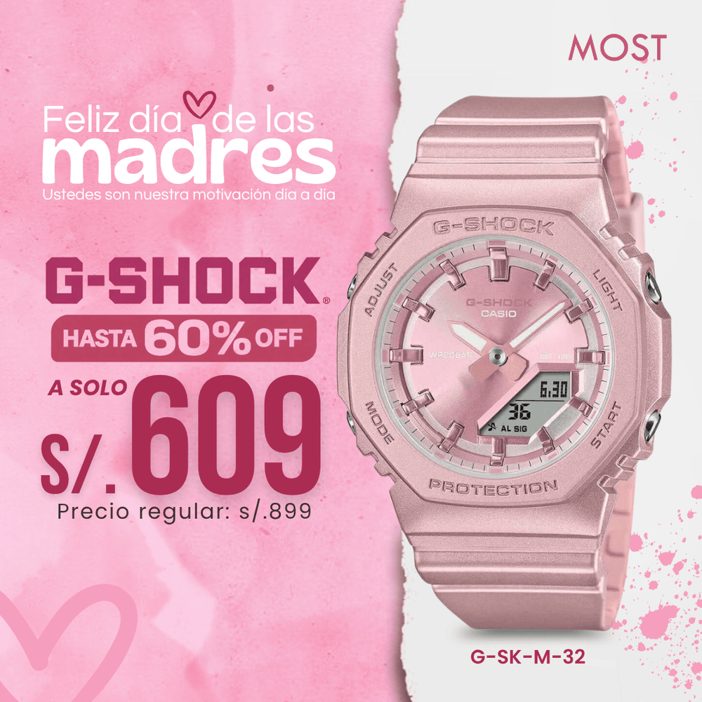 Reloj G-Shock GMAP-2100ST-4A Mujer Resina Rosado