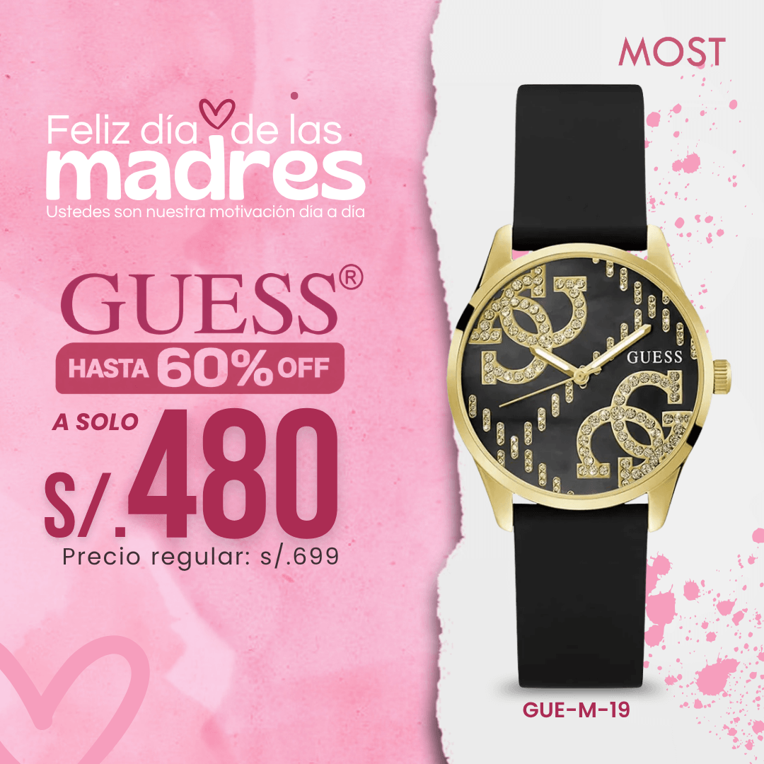 Reloj Guess GW0755L3 Mujer Negro y Dorado