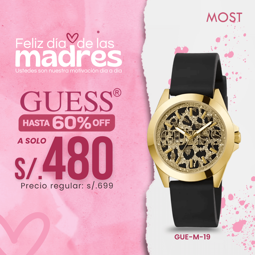 Reloj Guess GW0749L2 Mujer Negro y Dorado
