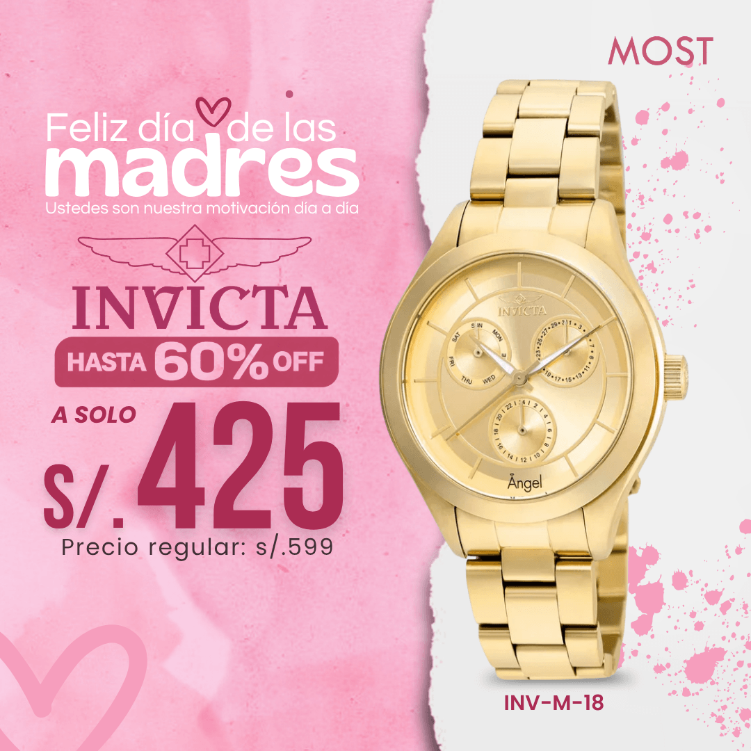 Reloj Invicta Angel 21694 Mujer Acero Dorado