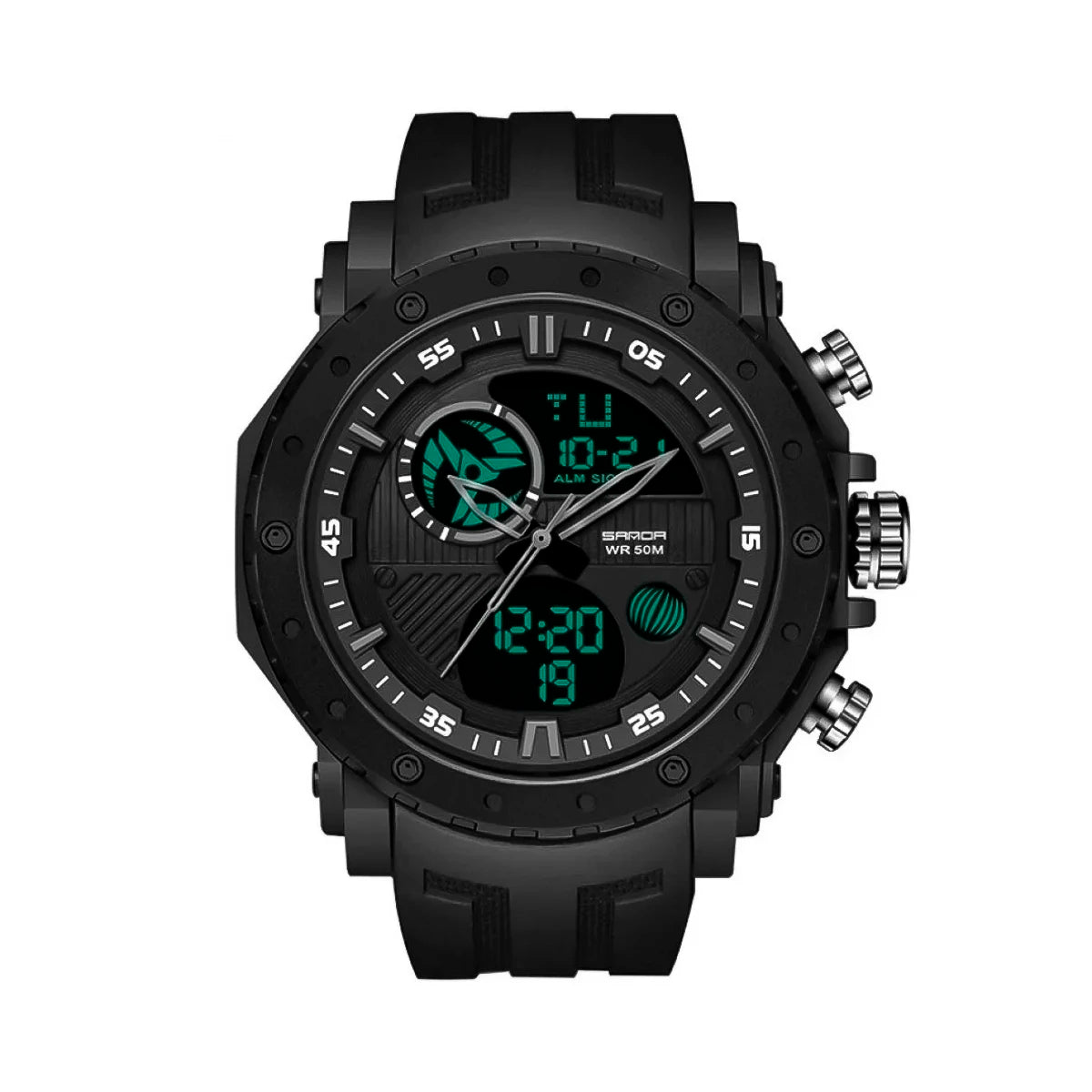 RELOJ SANDA SILICONA NEGRO SAN-4