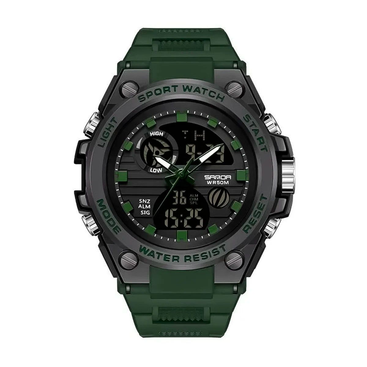 RELOJ SANDA SILICONA VERDE SAN-9