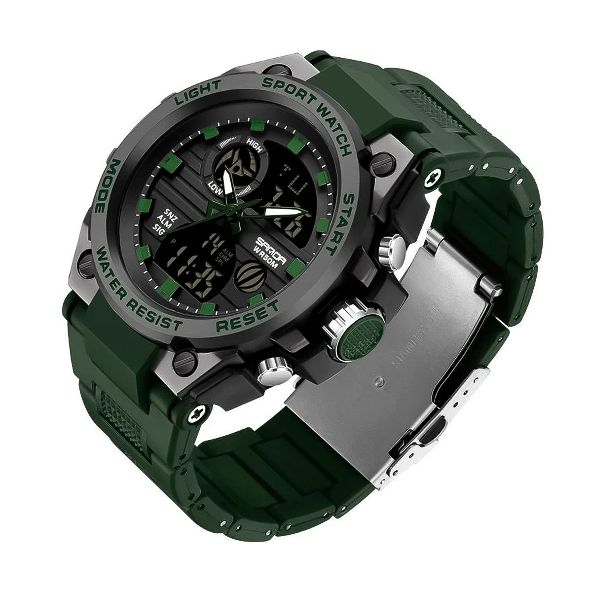 RELOJ SANDA SILICONA VERDE SAN-9