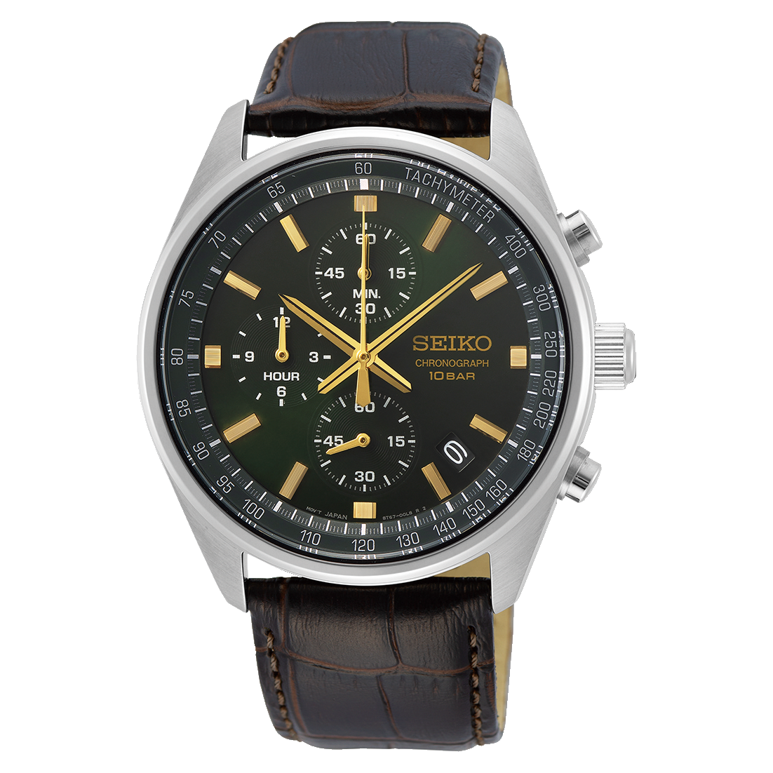 Reloj Seiko SSB385 cronógrafo verde para hombre