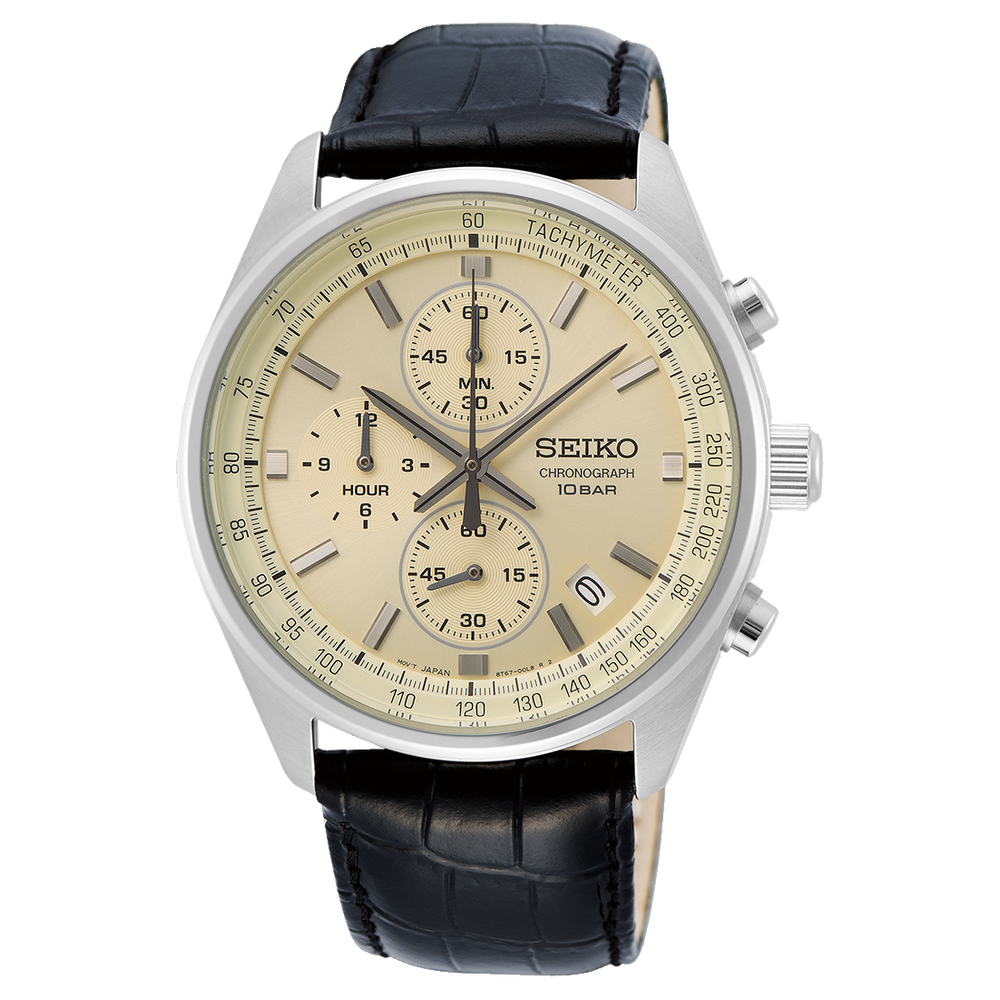 Reloj Seiko SSB383 cronógrafo negro para hombre