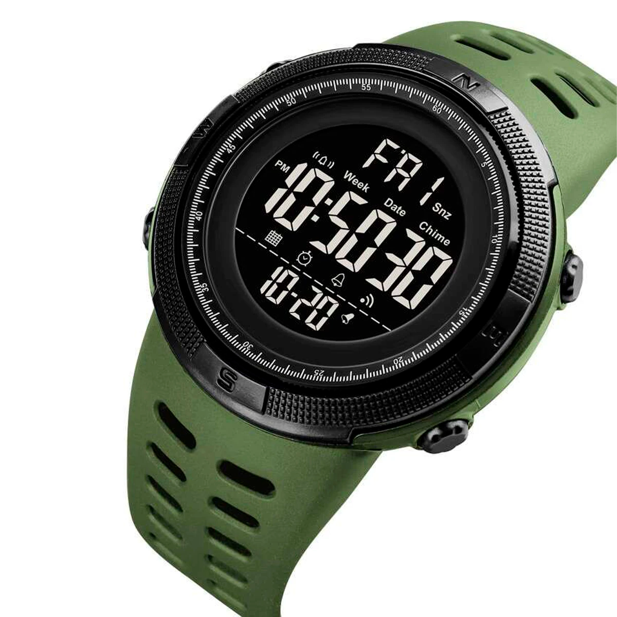 RELOJ SKMEI SILICONA VERDE CON NEGRO SKM-2