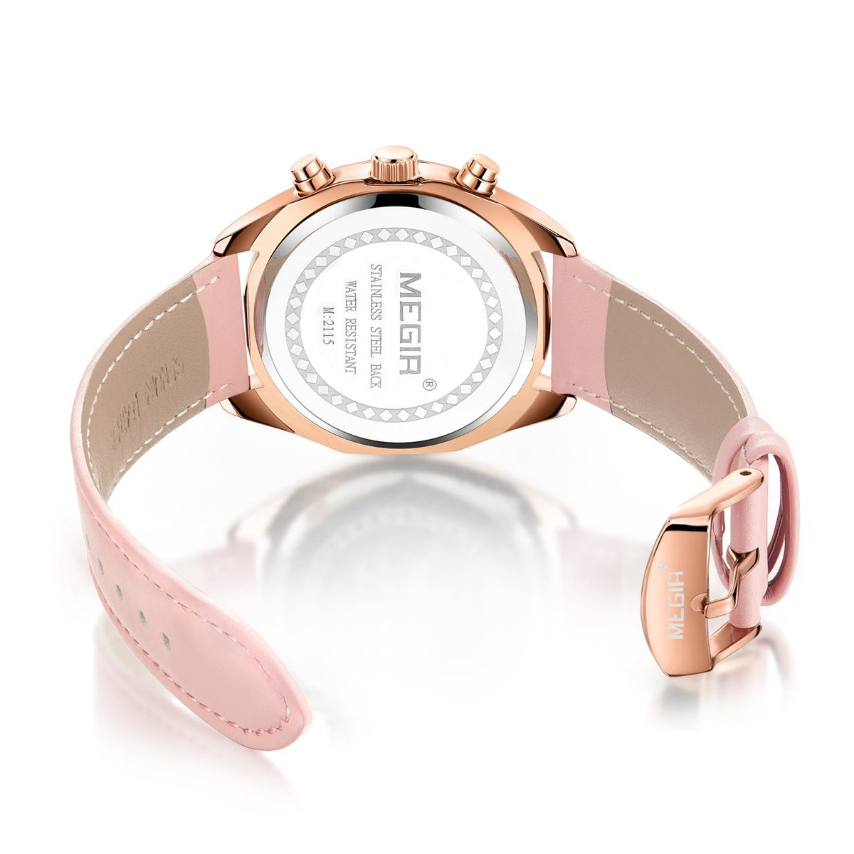 RELOJ MEGIR CUERO ROSA MEG-M-2