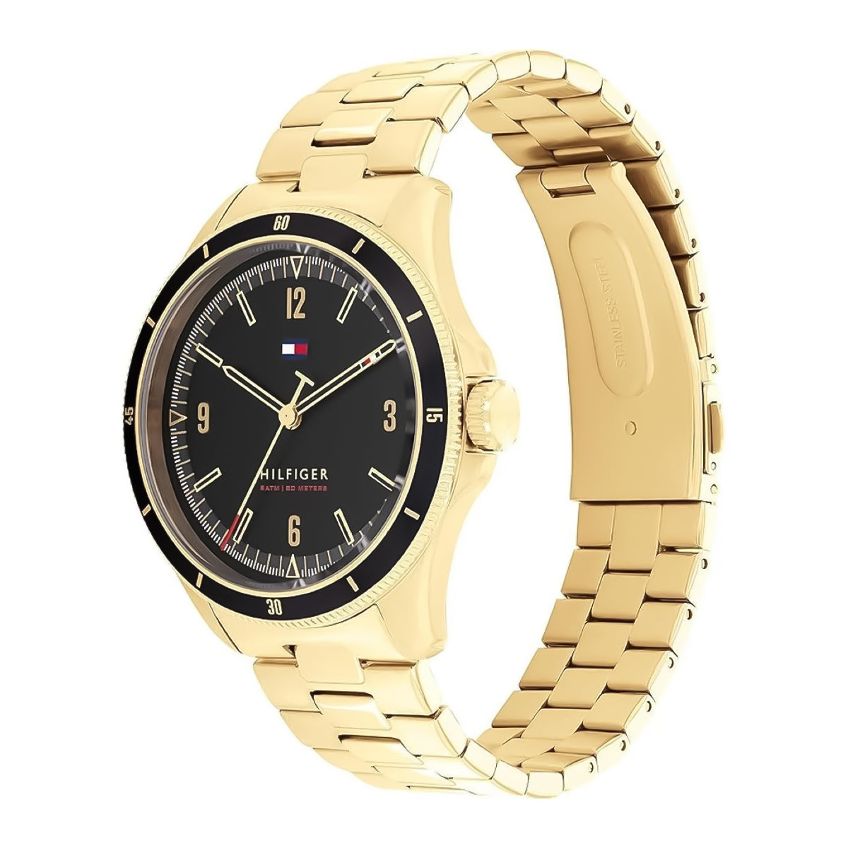 RELOJ TOMMY HILFIGER DORADO CON NEGRO 1791903 TOMF-31