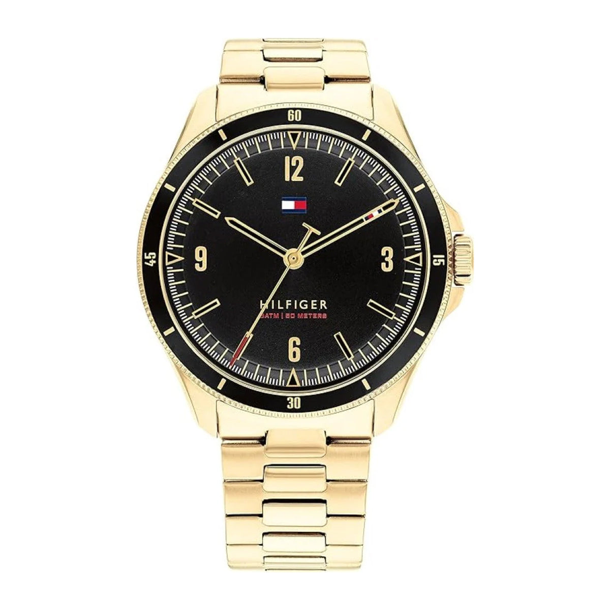 RELOJ TOMMY HILFIGER DORADO CON NEGRO 1791903 TOMF-31