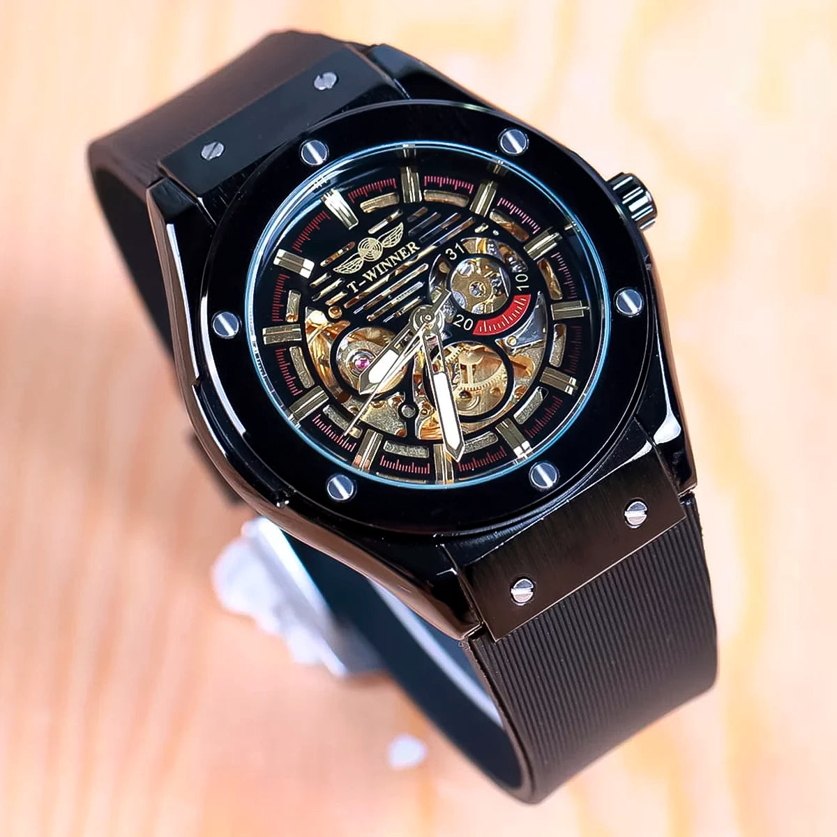 Reloj Winner Hombre Automático Negro | WIN-14