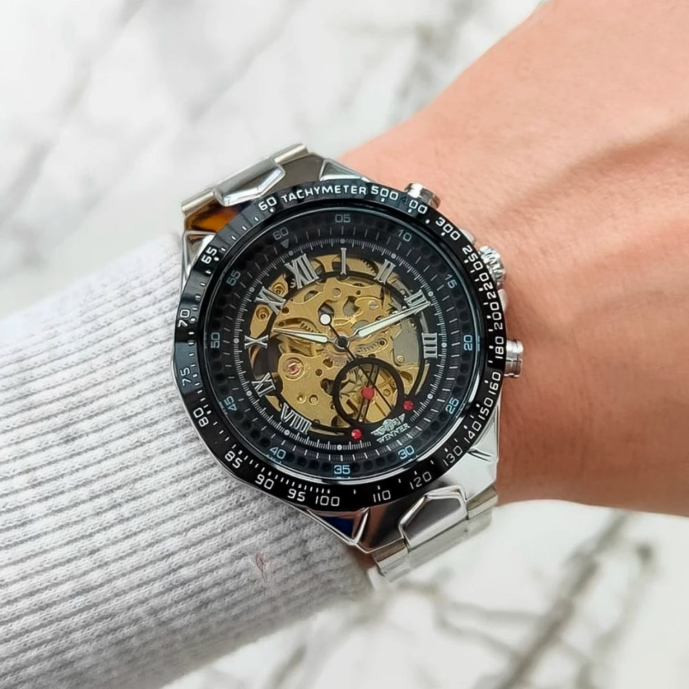 Reloj Winner WIN-17 Hombre Automático Plata