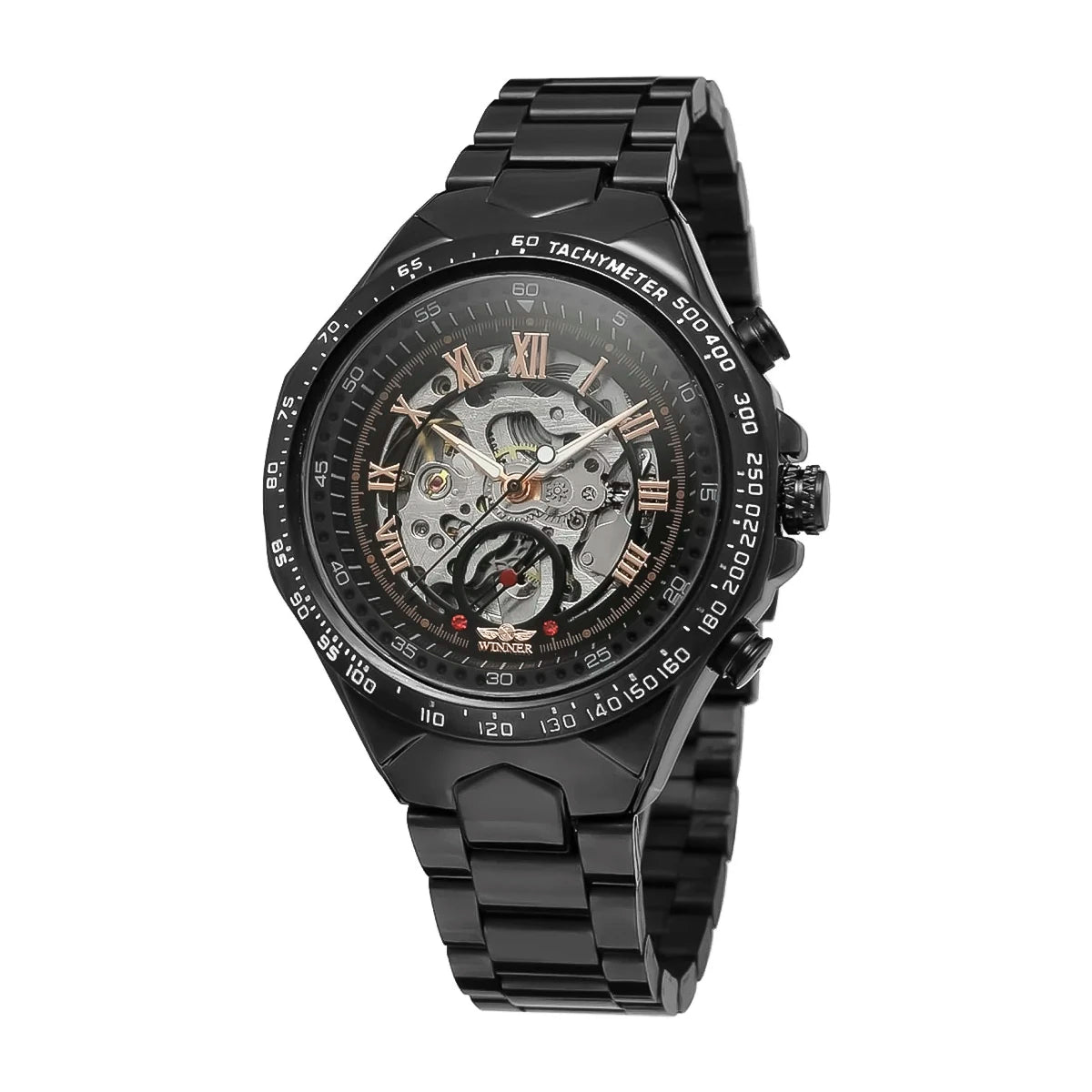 RELOJ WINNER ACERO BLACK WIN-3