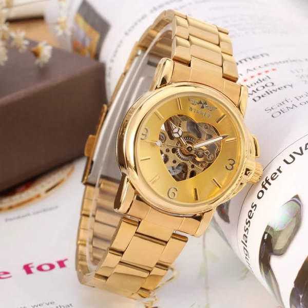 RELOJ WINNER ACERO DORADO WIN-M-1