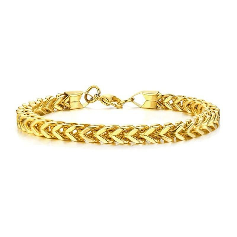 PULSERA ACERO DORADO JOY-10