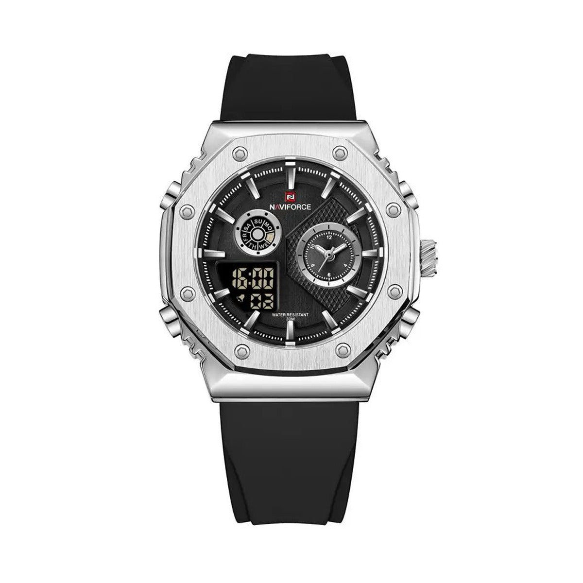 RELOJ NAVIFORCE OCTO SILICONA NEGRO NAV-94