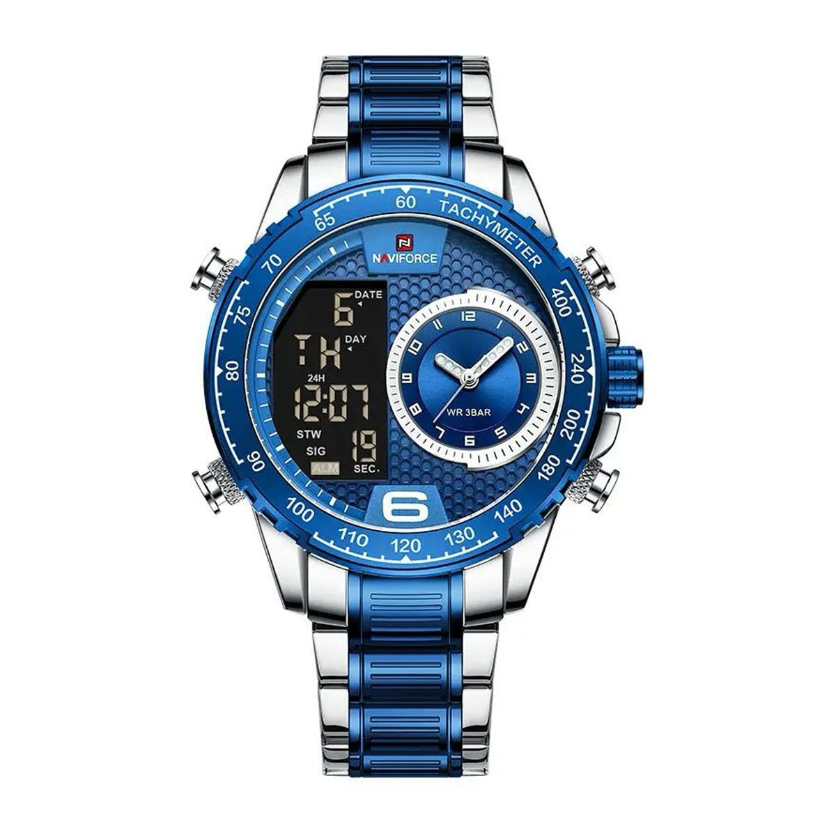 RELOJ NAVIFORCE ARO PLATA AZUL NAV-110