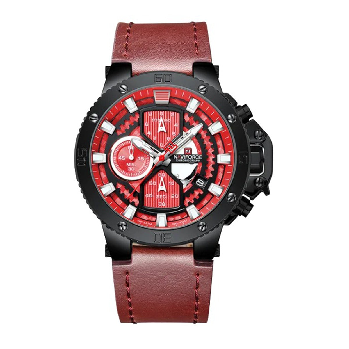 RELOJ NAVIFORCE CUERO ROJO NAV-117