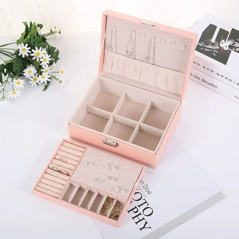 Organizador de Joyas ORG-M-2 Mujer Cuero Rosado