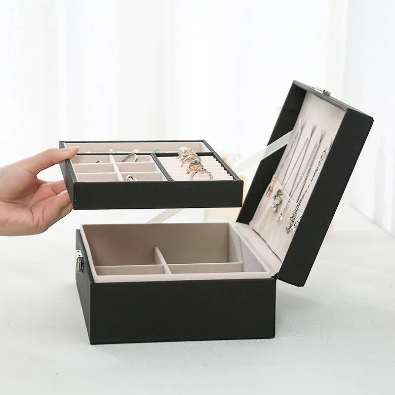 Organizador de Joyas ORG-M-3 Mujer Cuero Negro