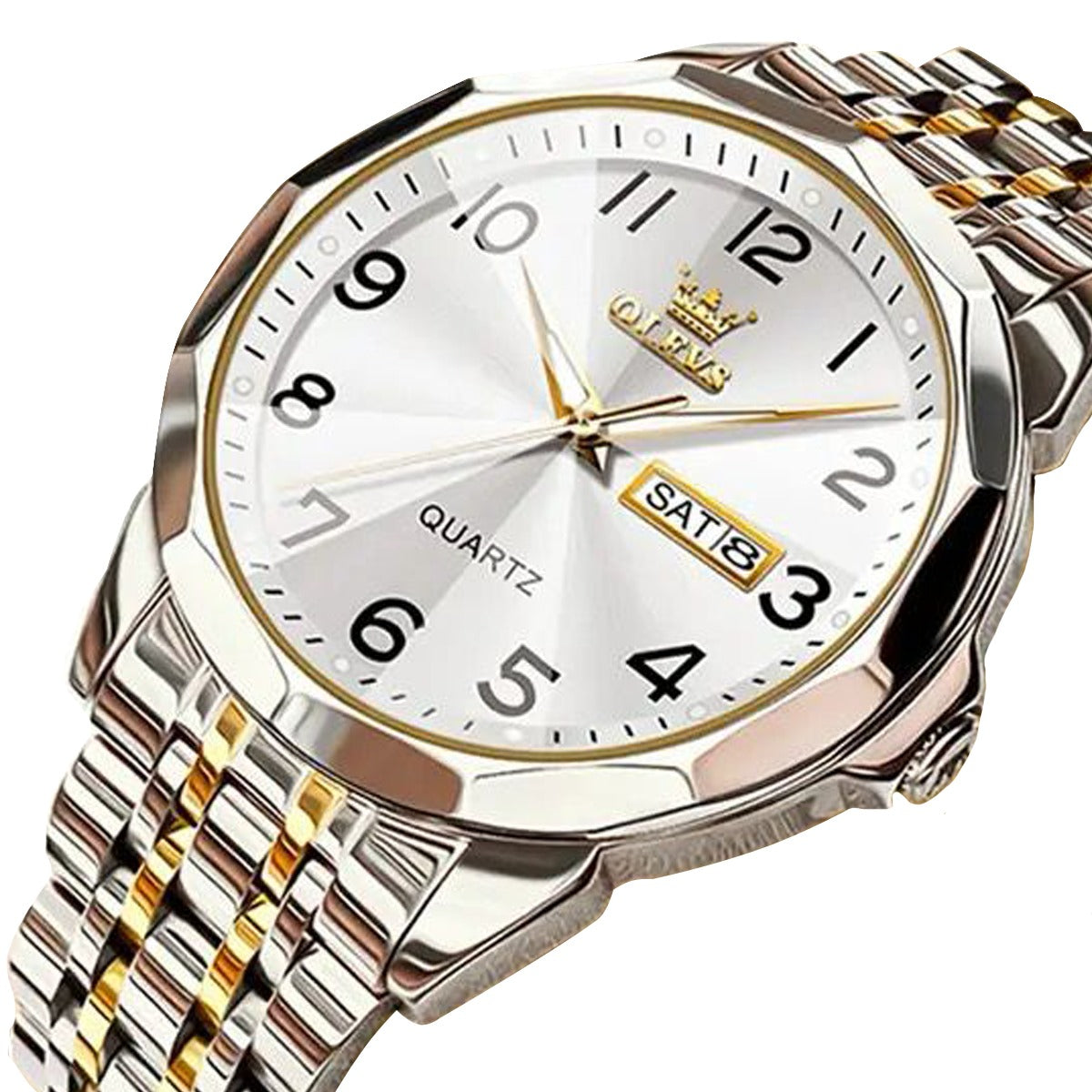 RELOJ OLVS PLATEADO CRISTAL OLV-4