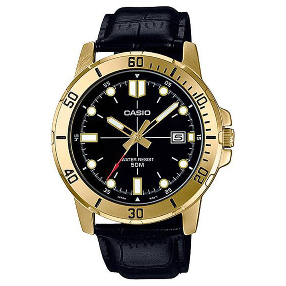 Reloj Casio MTP-VD01GL-1EV Hombre Cuero Negro