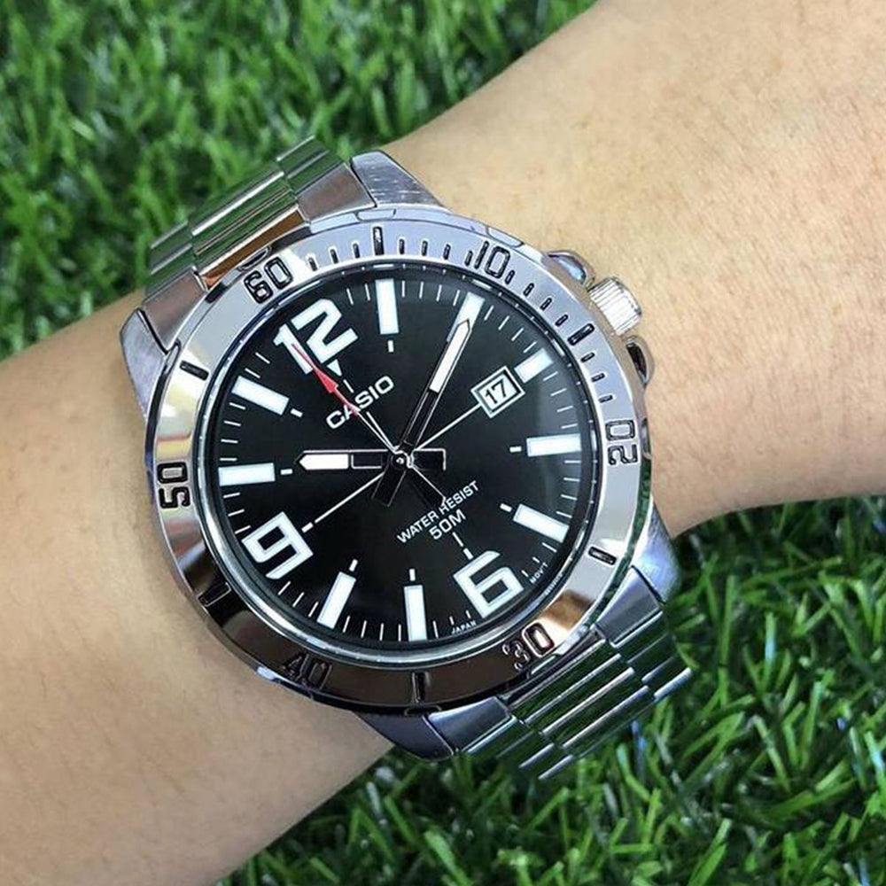 Reloj Casio MTP-VD01D-1BV Hombre Acero Plateado