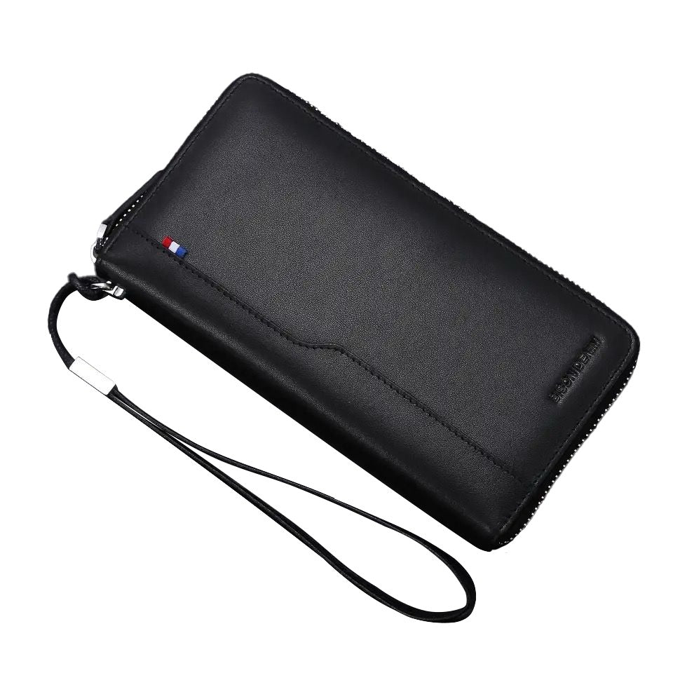 Billetera Bison Denim BIS-6 Hombre Cuero Negro