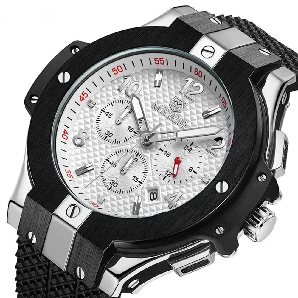 Reloj Megir MEG-63 Hombre Negro y Blanco
