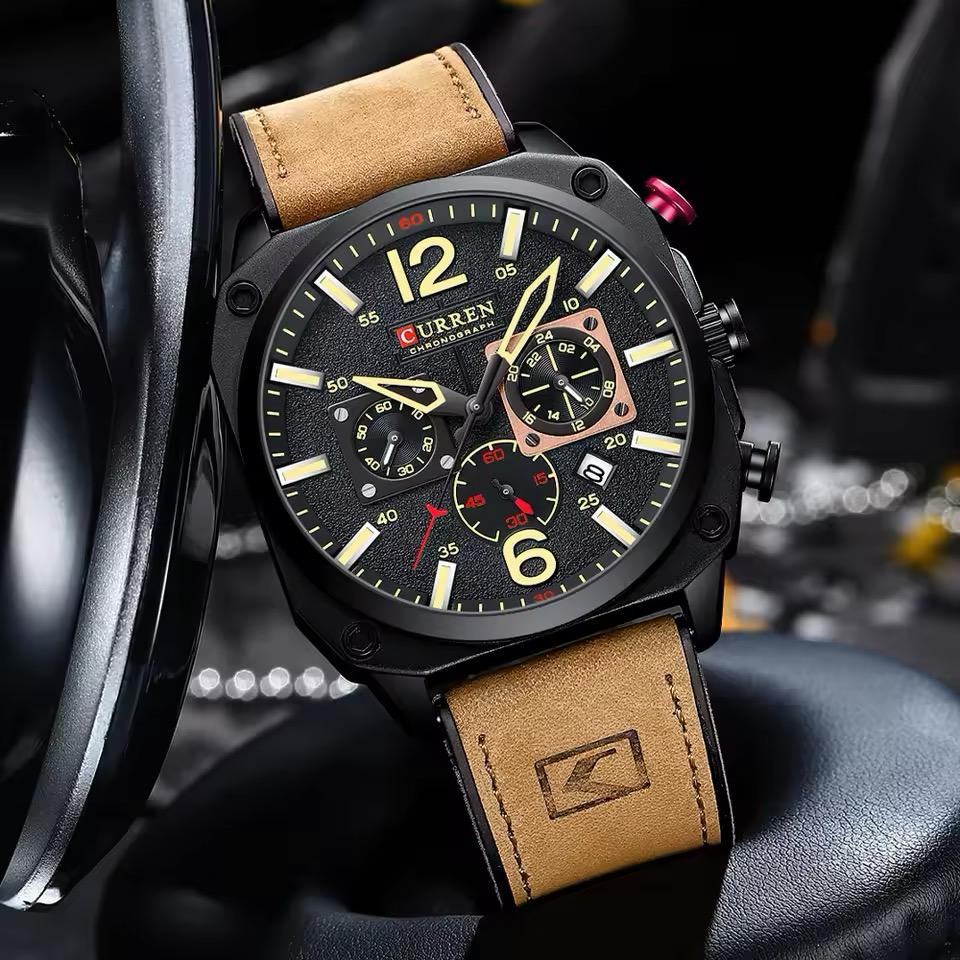 Reloj Curren Hombre Cuero Camell | CUR-17